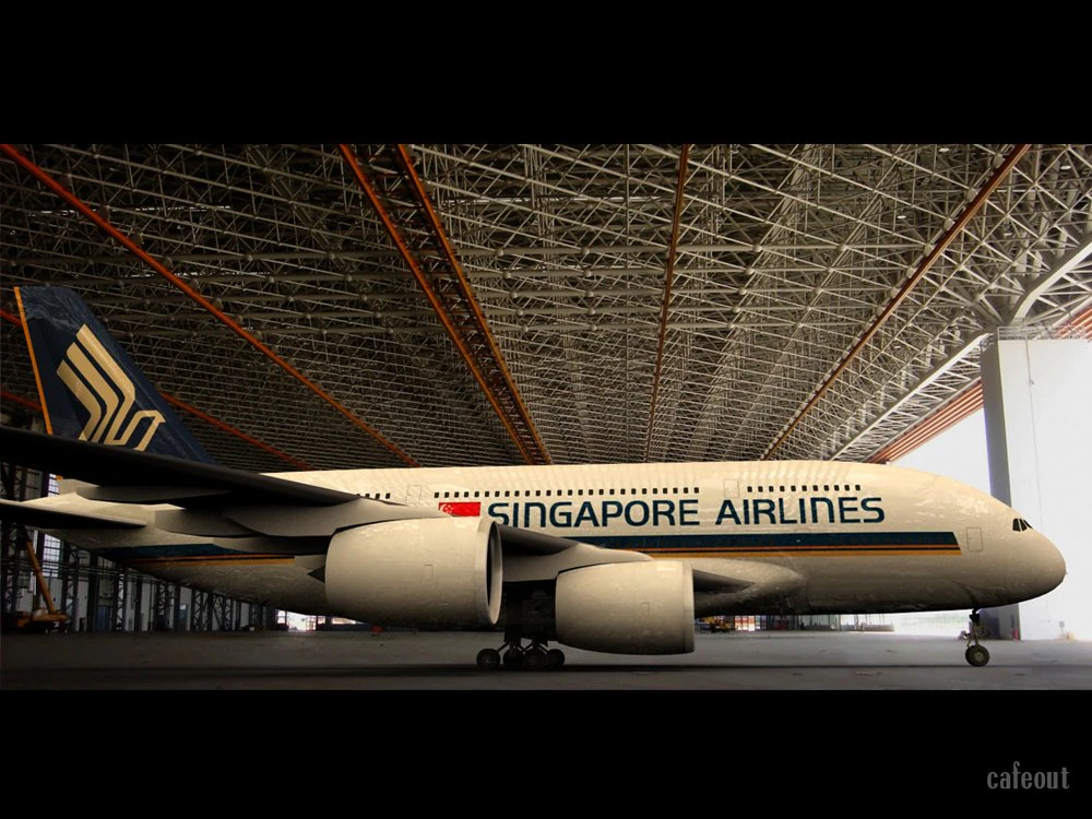 singapore airlines a380 3D Model .c4d .max .obj .3ds .fbx .stl .blend
