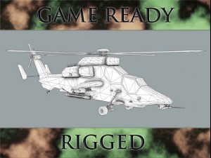 battle helicopter Modello 3D