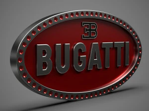 логотип бугатти 3D Модель