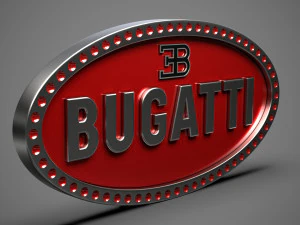 логотип бугатти 3D Модель