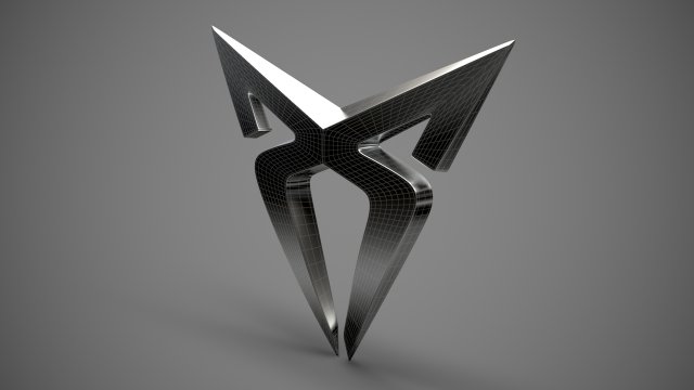 cupra logo 3D-Modell in königliche Autos 3DExport