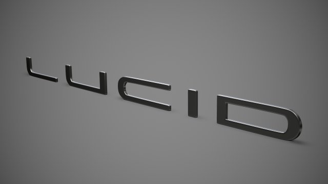 lucid logo 3D 모델 .c4d .max .obj .3ds .fbx .stl .blend 