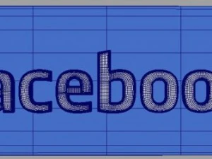 facebook 3d logo 3D Model