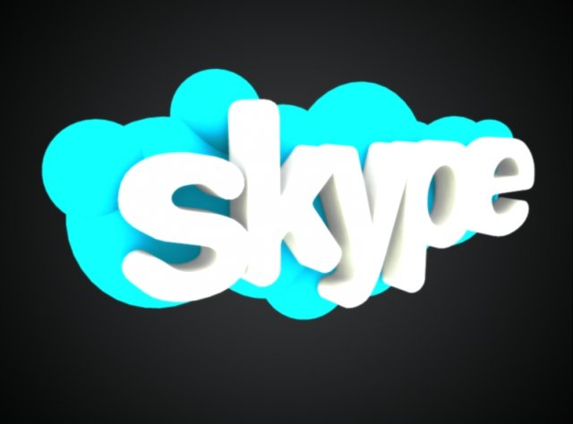 skype3dlogo 3Dモデル .c4d .max .obj .3ds .fbx .stl .blend 