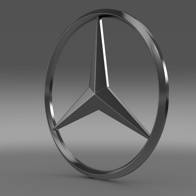 mercedes logo 3D Модель .c4d .max .obj .3ds .fbx .stl .blend 