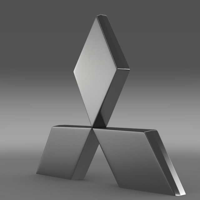 mitsubishi logo 3Dモデル .c4d .max .obj .3ds .fbx .stl .blend 