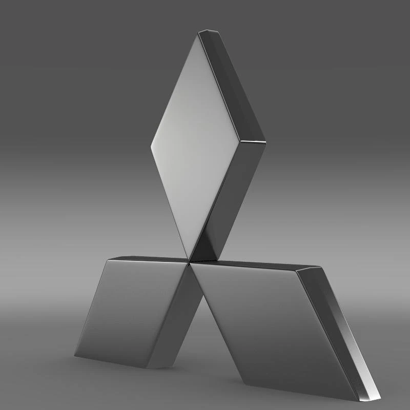 mitsubishi logo 3D Model .c4d .max .obj .3ds .fbx .stl .blend 