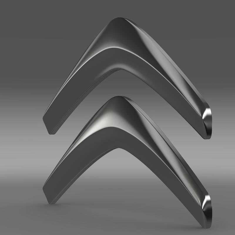 citroen logo 3D Model .c4d .max .obj .3ds .fbx .stl .blend