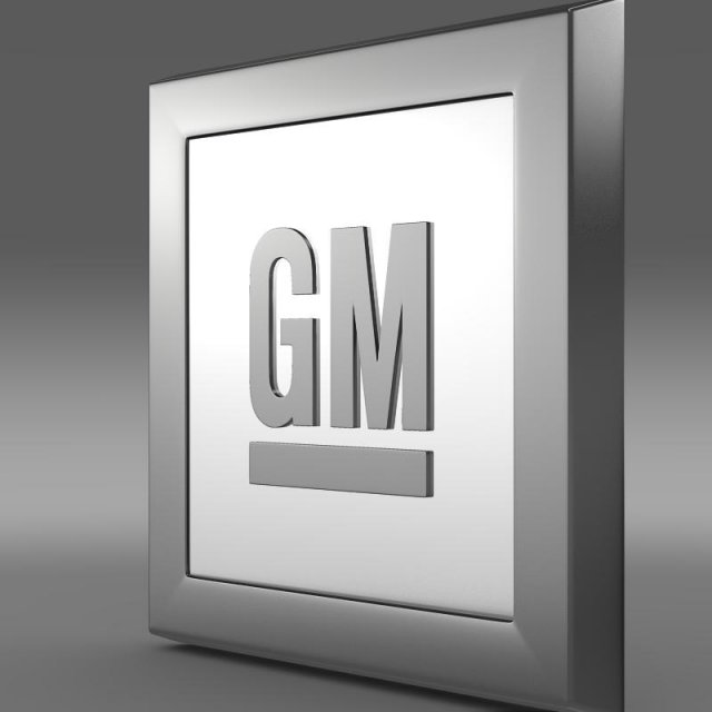 general motors logo 3D Model in Parts of auto 3DExport