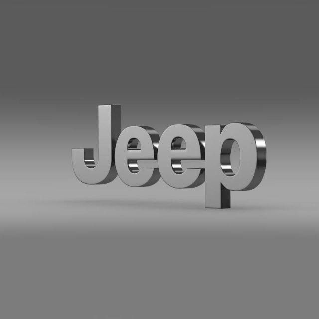 jeep logo 3D 模型 .c4d .max .obj .3ds .fbx .stl .blend 