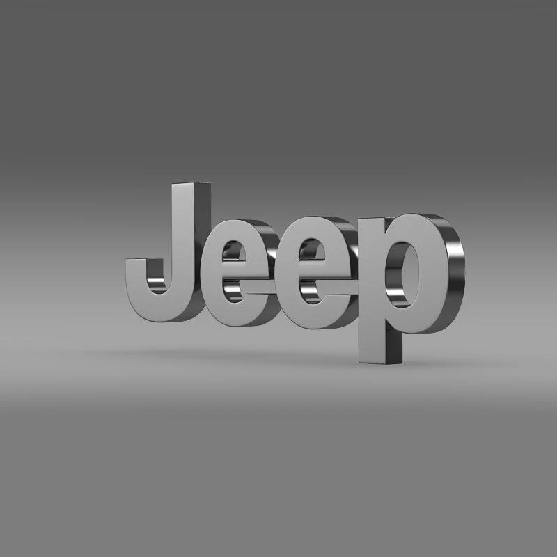 jeep logo 3D Model .c4d .max .obj .3ds .fbx .stl .blend 