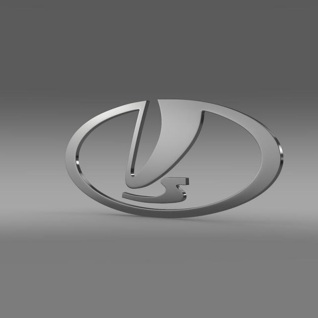 vaz logo 3D Model in Parts of auto 3DExport