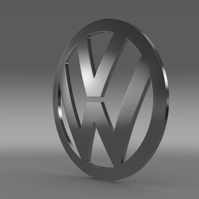 volkswagen logo 3D Model .c4d .max .obj .3ds .fbx .stl .blend 