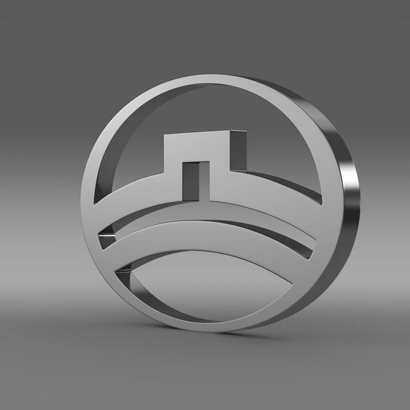 greatwall logo 3D Model .c4d .max .obj .3ds .fbx .stl .blend 