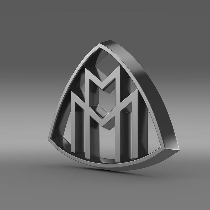 maybach logo 3D Model .c4d .max .obj .3ds .fbx .stl .blend