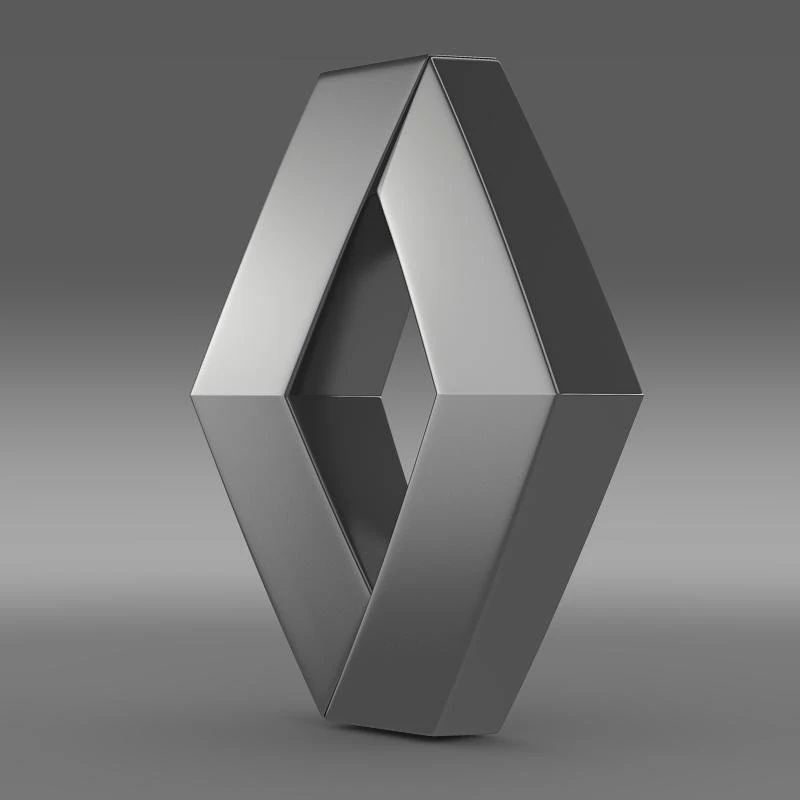 renault logo 3D Model .c4d .max .obj .3ds .fbx .stl .blend