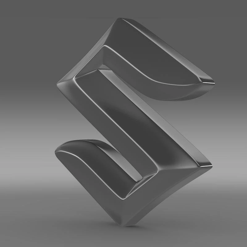 suzuki logo 3D Model .c4d .max .obj .3ds .fbx .stl .blend 