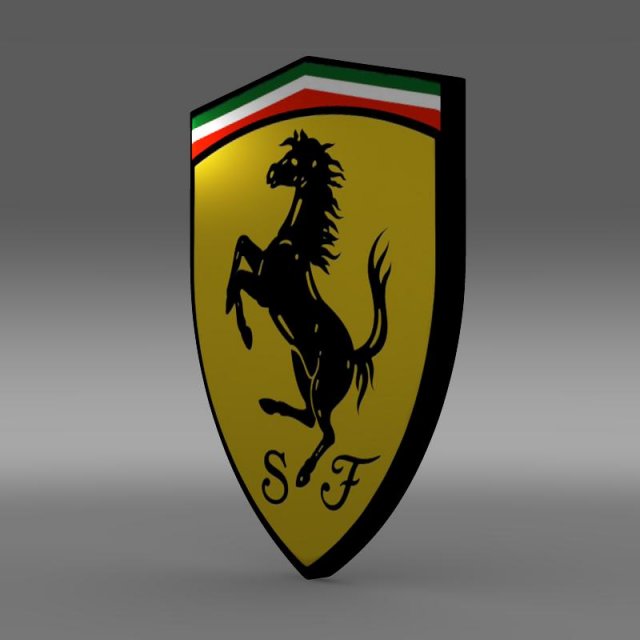 ferarri logo 3D Model .c4d .max .obj .3ds .fbx .stl .blend 
