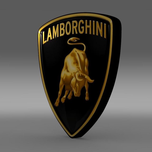 lamborghini logo 3D 모델 .c4d .max .obj .3ds .fbx .stl .blend 