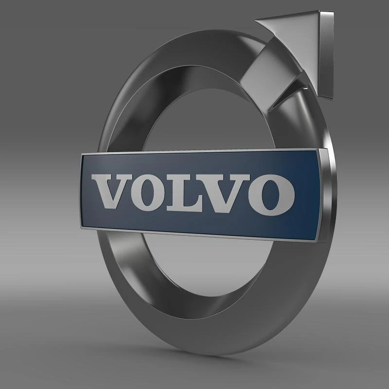 volvo logo 3D Model .c4d .max .obj .3ds .fbx .stl .blend 