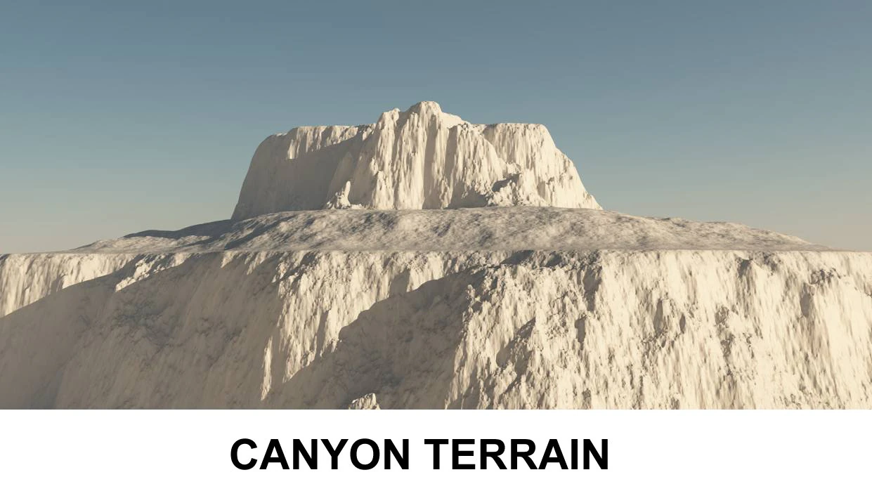 3d terrain canyon 3D Model .c4d .max .obj .3ds .fbx .stl .blend 