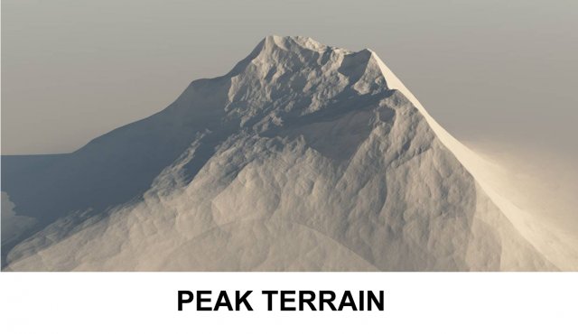 3d terrain peak Modèle 3D .c4d .max .obj .3ds .fbx .stl .blend 