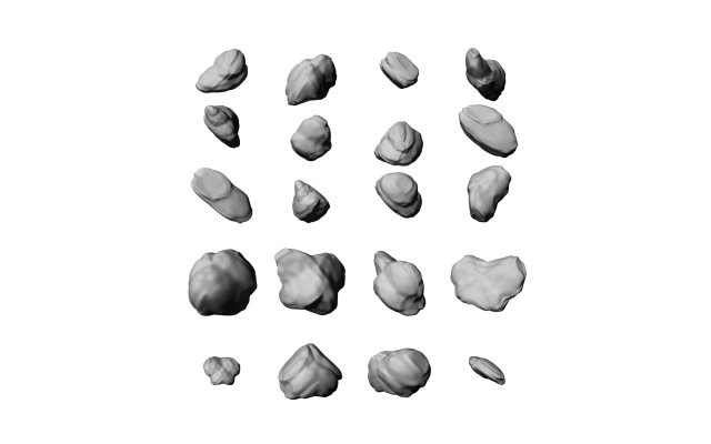rocks set low poly 3D Model .c4d .max .obj .3ds .fbx .stl .blend 