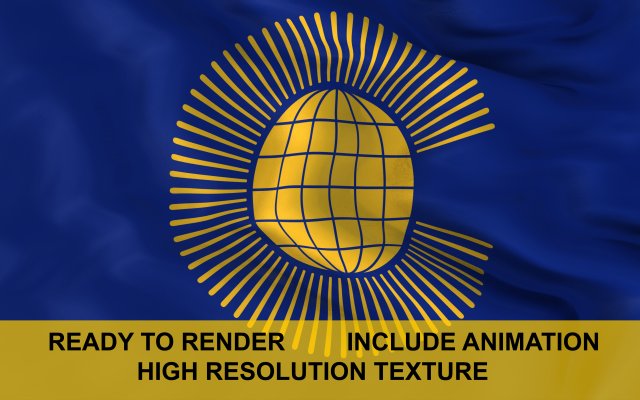 commonwealth 3d flag Modèle 3D .c4d .max .obj .3ds .fbx .stl .blend 