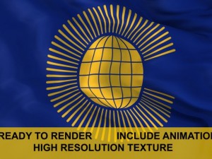 commonwealth 3d flag 3D Model