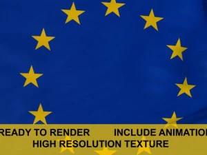यूरोपीय संघ का 3डी झंडा 3D मॉडल