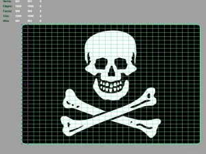 jolly roger 3d flag 3D Model