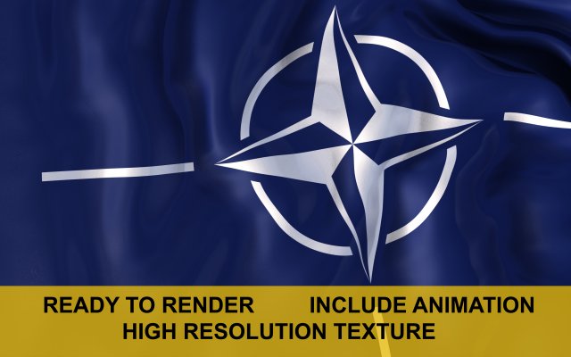 nato 3d flag 3D-Modell .c4d .max .obj .3ds .fbx .stl .blend 