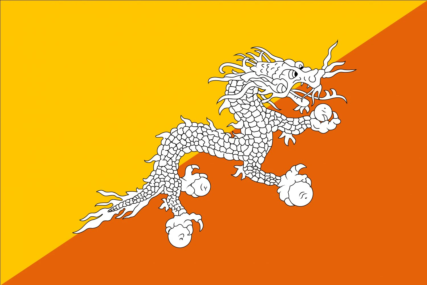 bhutan flag CG Textures .c4d .max .obj .3ds .fbx .stl .blend 