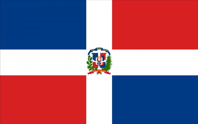 dominican republic flag Tekstur CG .c4d .max .obj .3ds .fbx .stl .blend 
