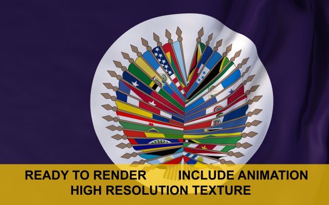 oas 3d flag 3D Model .c4d .max .obj .3ds .fbx .stl .blend 