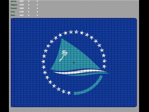 pacific community 3d flag 3D Model