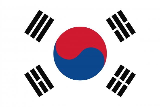 south korea flag CG Texturen .c4d .max .obj .3ds .fbx .stl .blend 