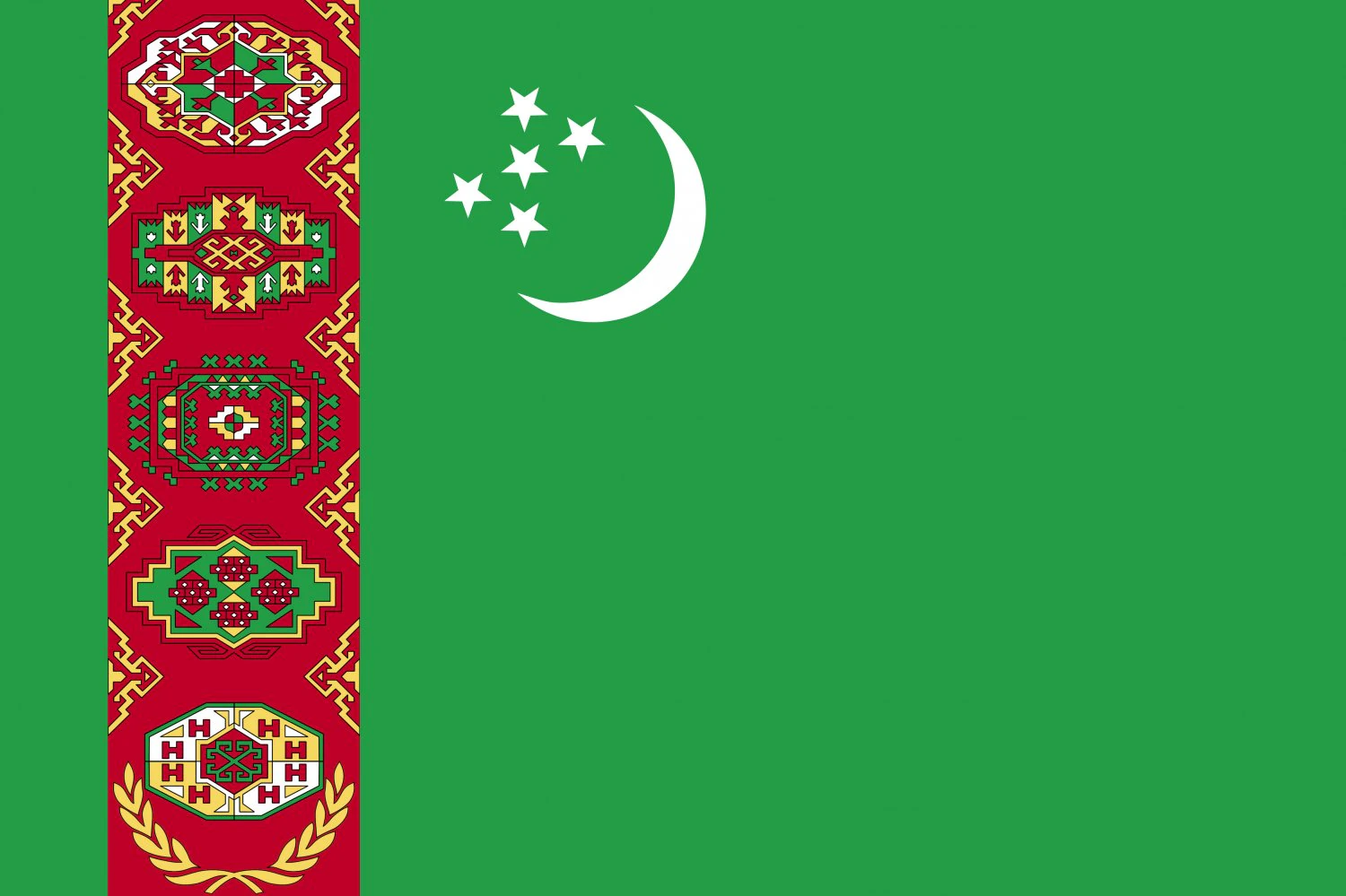 turkmenistan flag CG Textures .c4d .max .obj .3ds .fbx .stl .blend 