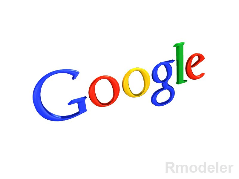 google 3d logo 3D Model .c4d .max .obj .3ds .fbx .stl .blend 