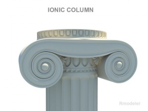 greek column ionic 3D मॉडल