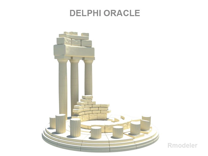 the ruins of the delphic oracle 3D Model .c4d .max .obj .3ds .fbx .stl .blend
