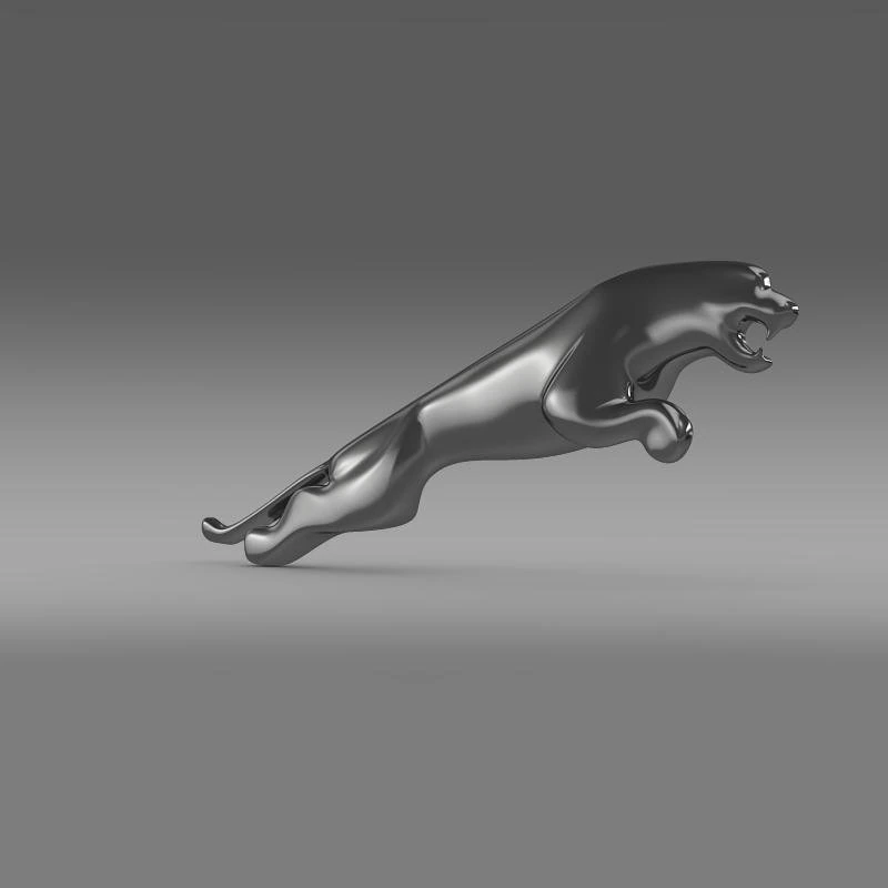 jaguar logo 3D Model .c4d .max .obj .3ds .fbx .stl .blend 
