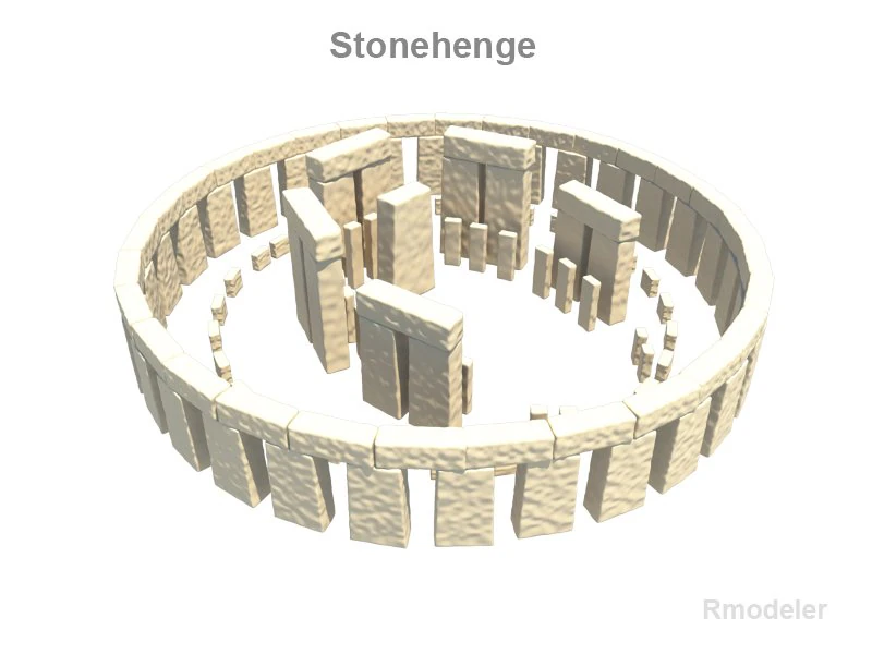 stone henge 3D Model .c4d .max .obj .3ds .fbx .stl .blend 