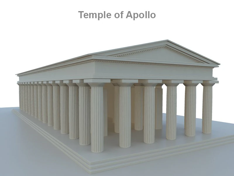 temple of apollo 3D Model .c4d .max .obj .3ds .fbx .stl .blend