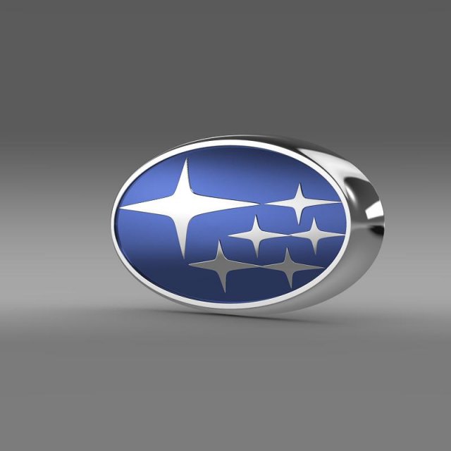 subaru logo Modello 3D .c4d .max .obj .3ds .fbx .stl .blend 