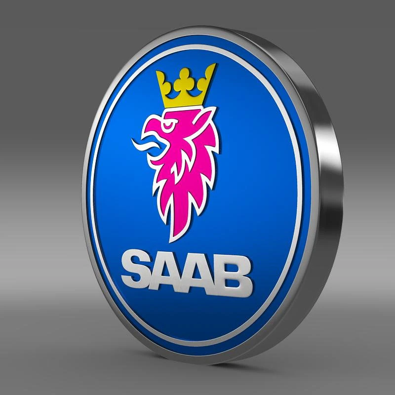 saab logo 3D Model .c4d .max .obj .3ds .fbx .stl .blend 