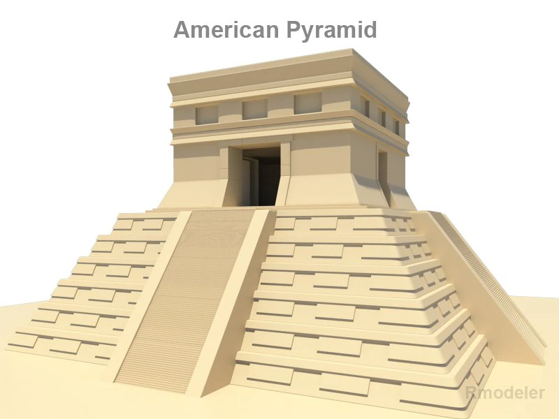 american pyramid 3D Model .c4d .max .obj .3ds .fbx .stl .blend 