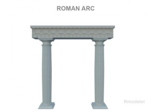 roman arc Modello 3D