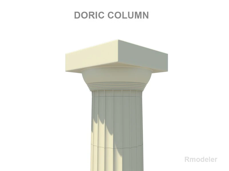 greek column doric 3D Model .c4d .max .obj .3ds .fbx .stl .blend 