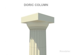 greek column doric 3D मॉडल